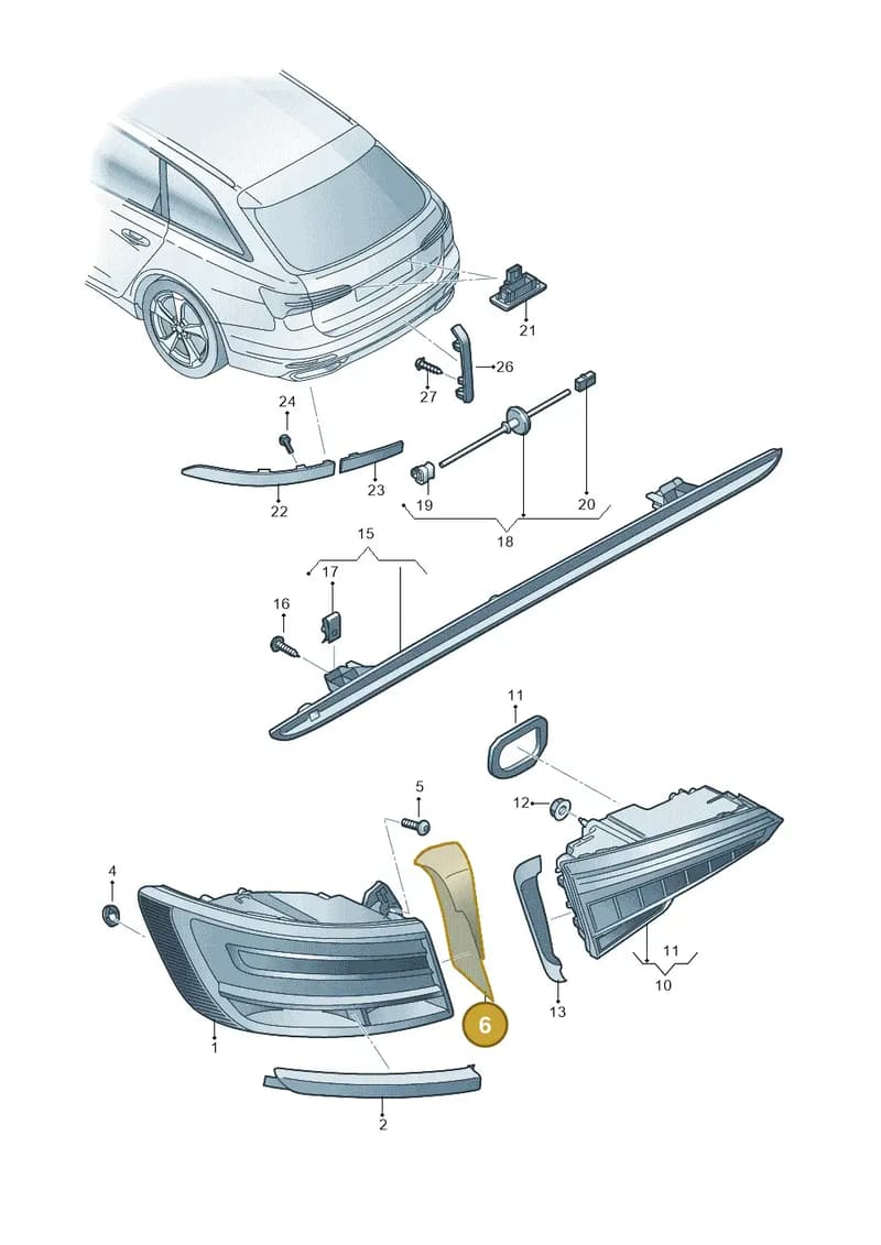 4K9945253A — Audi RS6 Avant (2019-2025) diagram 430945000, position 6