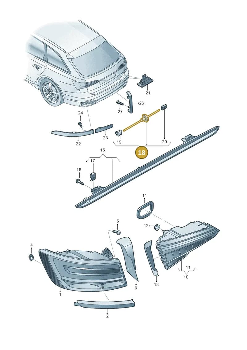 4K9971170 — Audi RS6 Avant (2019-2025) diagram 430945000, position 18