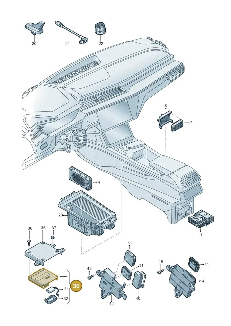 4KE035282L — Audi Q8 e-tron (2018-2025) diagram 586035550, position 30