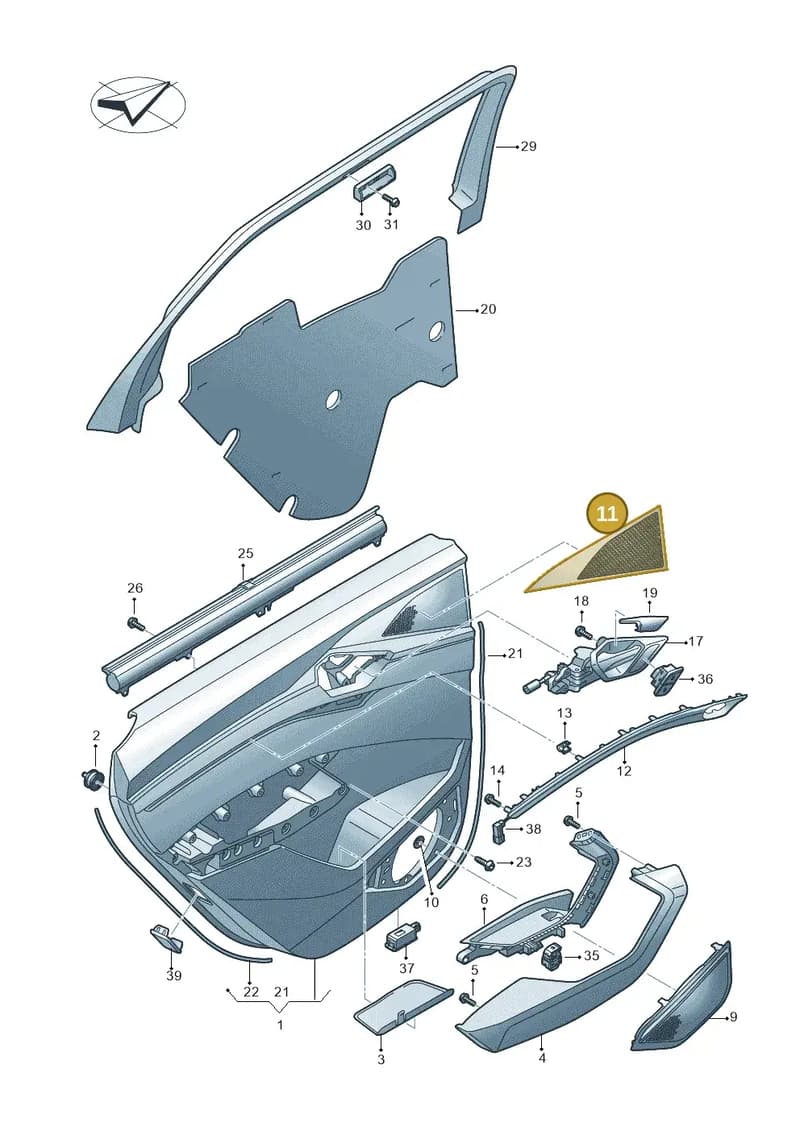 4KE0354094PK — Audi Q8 e-tron (2018-2025) diagram 586867400, position 11