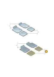 4KE061511A041 Audi 1 Set of All-Weather Foot Mats (Black 041)