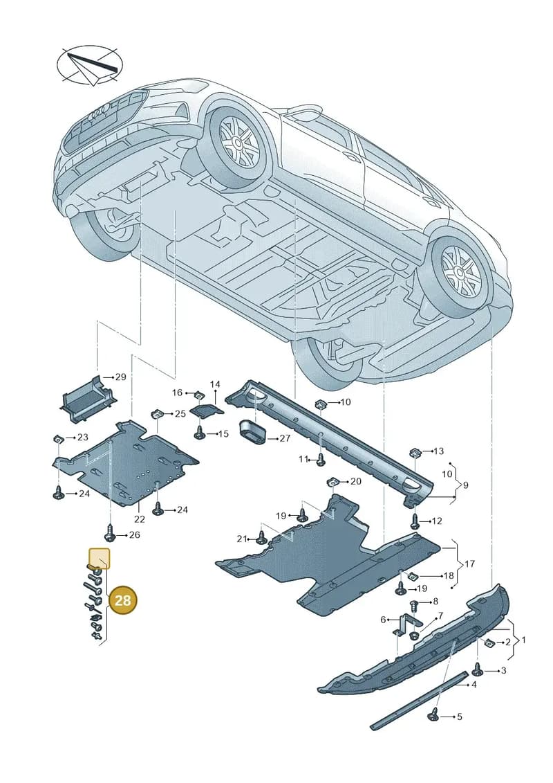 4KE098646 — Audi Q8 e-tron (2018-2025) diagram 586825000, position 28