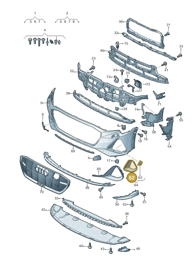 4KE121735AY9B — Audi Q8 e-tron (2018-2025) diagram 586807200, position 62