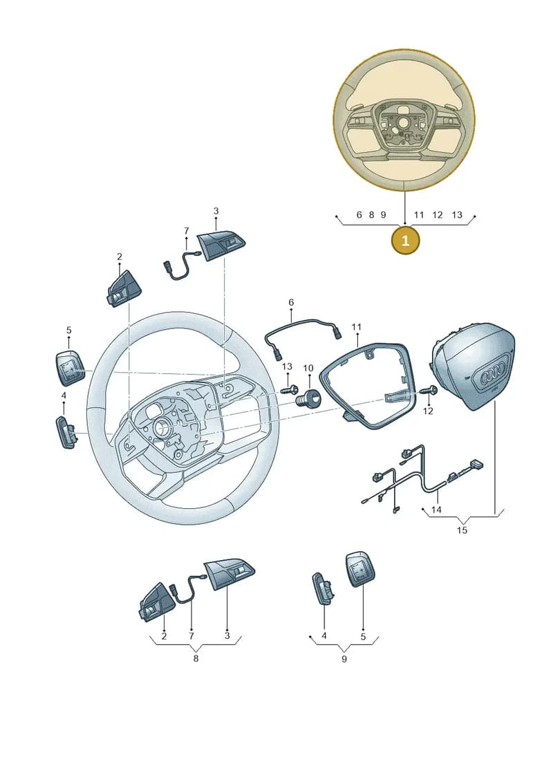 4KE419091JJQL — Audi Q8 e-tron (2018-2025) diagram 586419000, position 1
