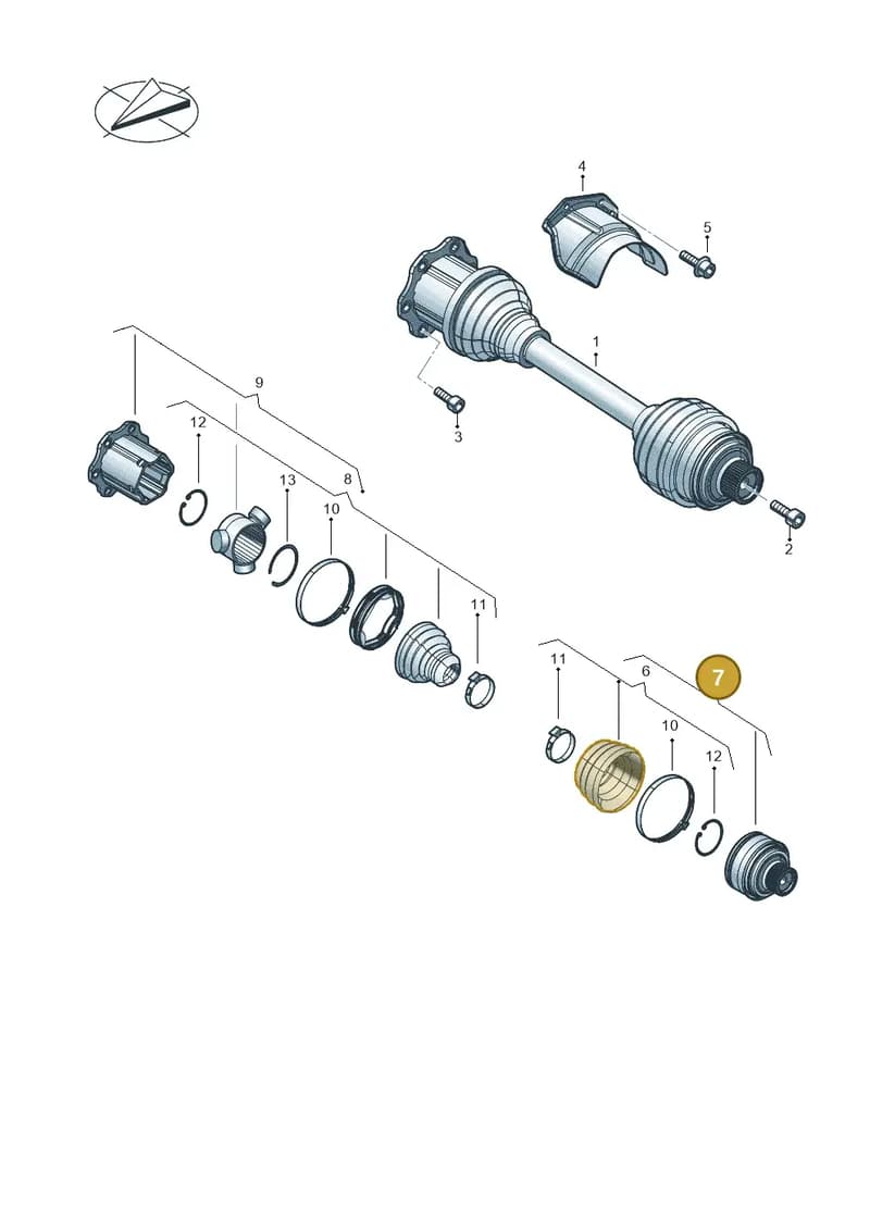 4KE498099A — Audi Q8 (2018-2025) diagram 624407030, position 7