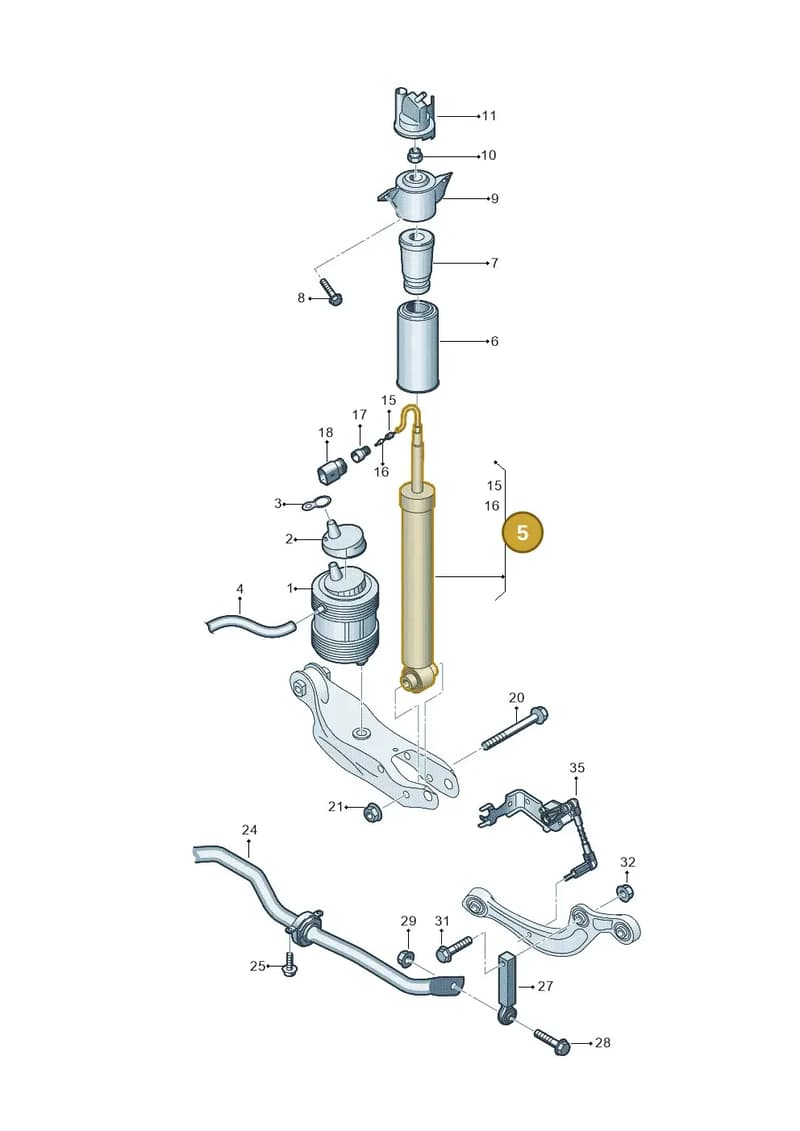 4KE616025F — Audi Q8 e-tron (2018-2025) diagram 586511150, position 5