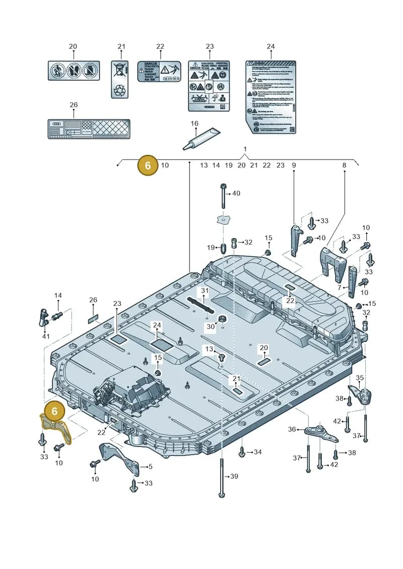 4KE801630 — Audi Q8 e-tron (2018-2025) diagram 586915500, position 6