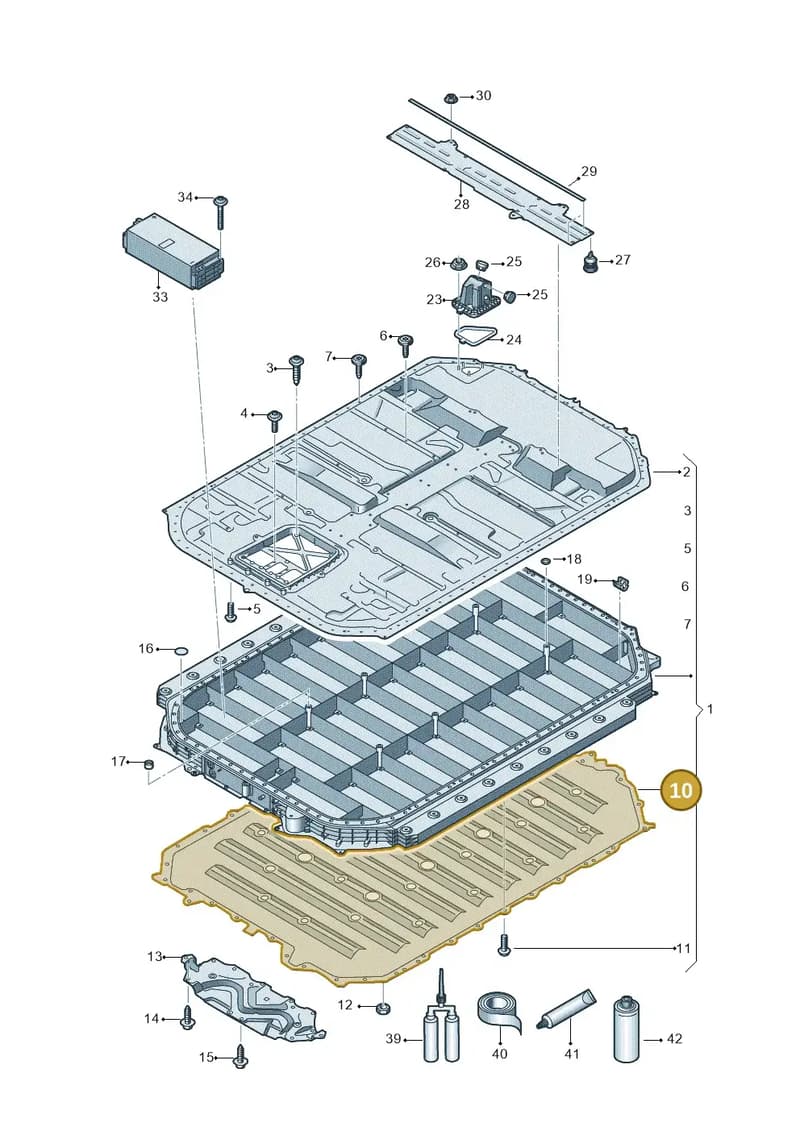 4KE801840A — Audi Q8 e-tron (2018-2025) diagram 586915560, position 10