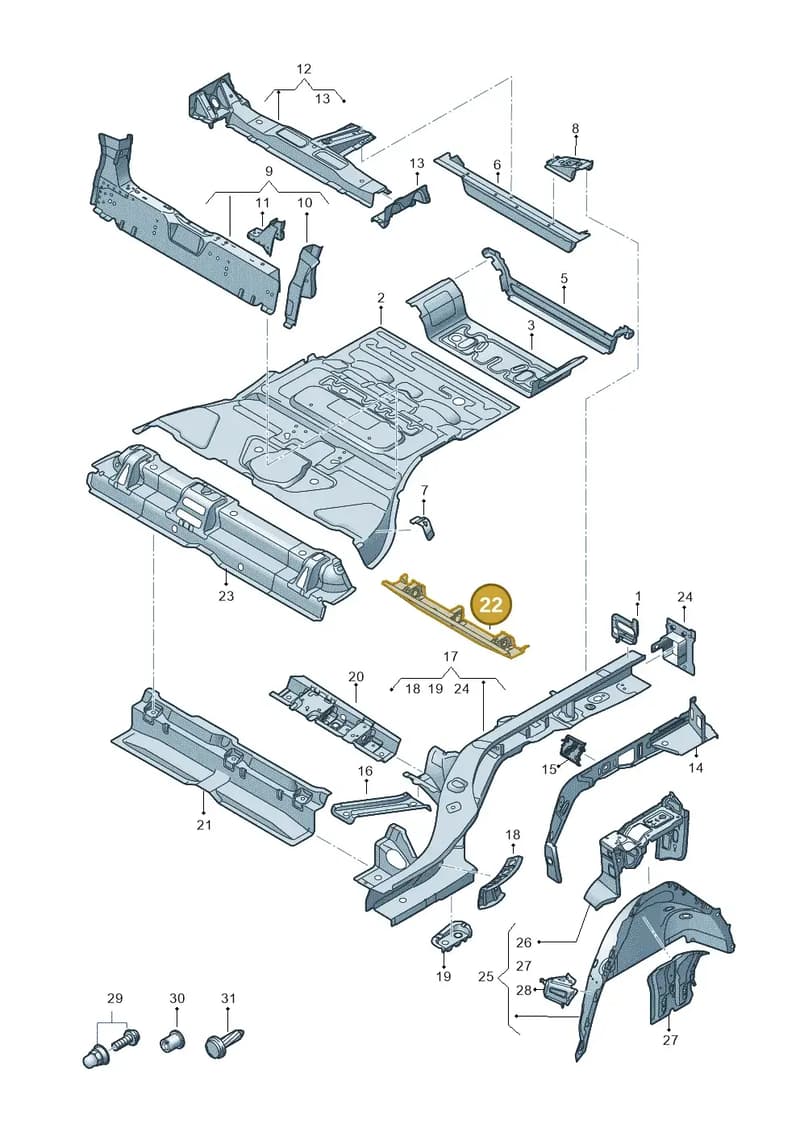 4KE801975 — Audi Q8 e-tron (2018-2025) diagram 586803000, position 22
