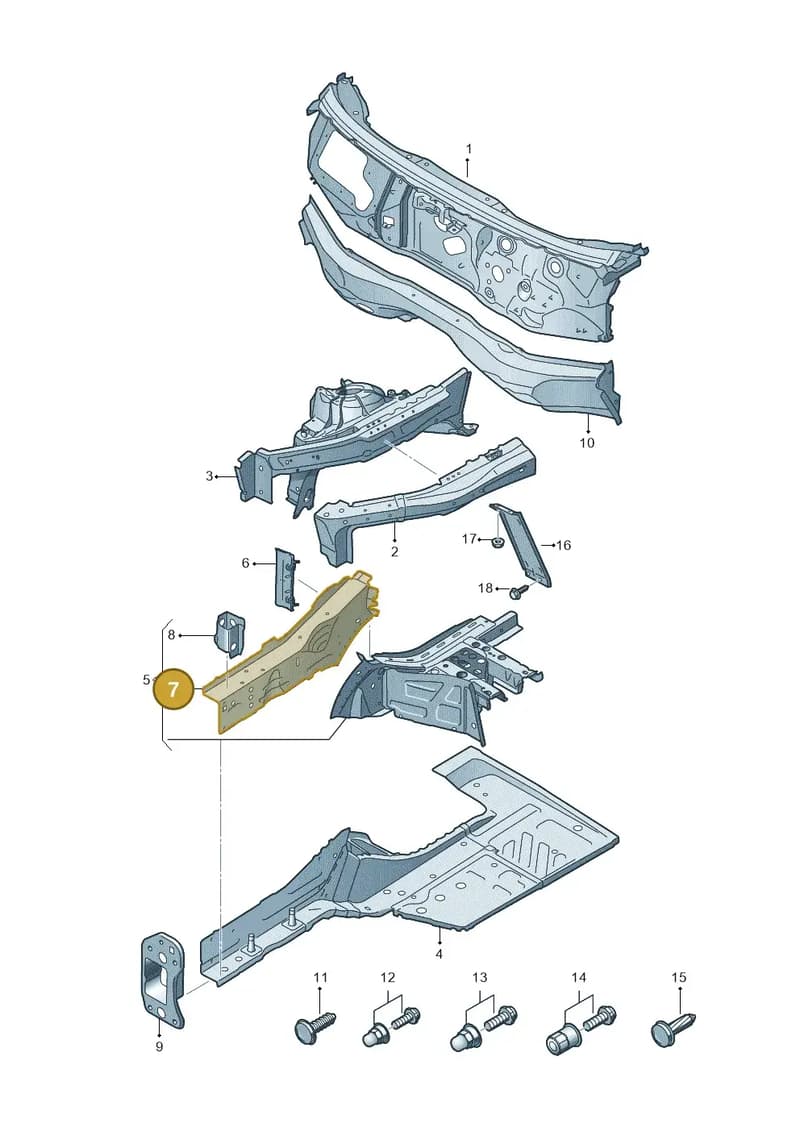 4KE802158 — Audi Q8 e-tron (2018-2025) diagram 586805100, position 7