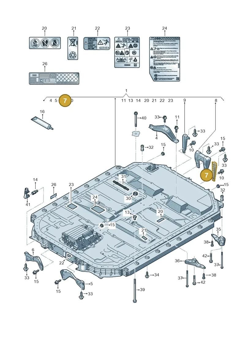 4KE802231B — Audi Q8 e-tron (2018-2025) diagram 586915510, position 7