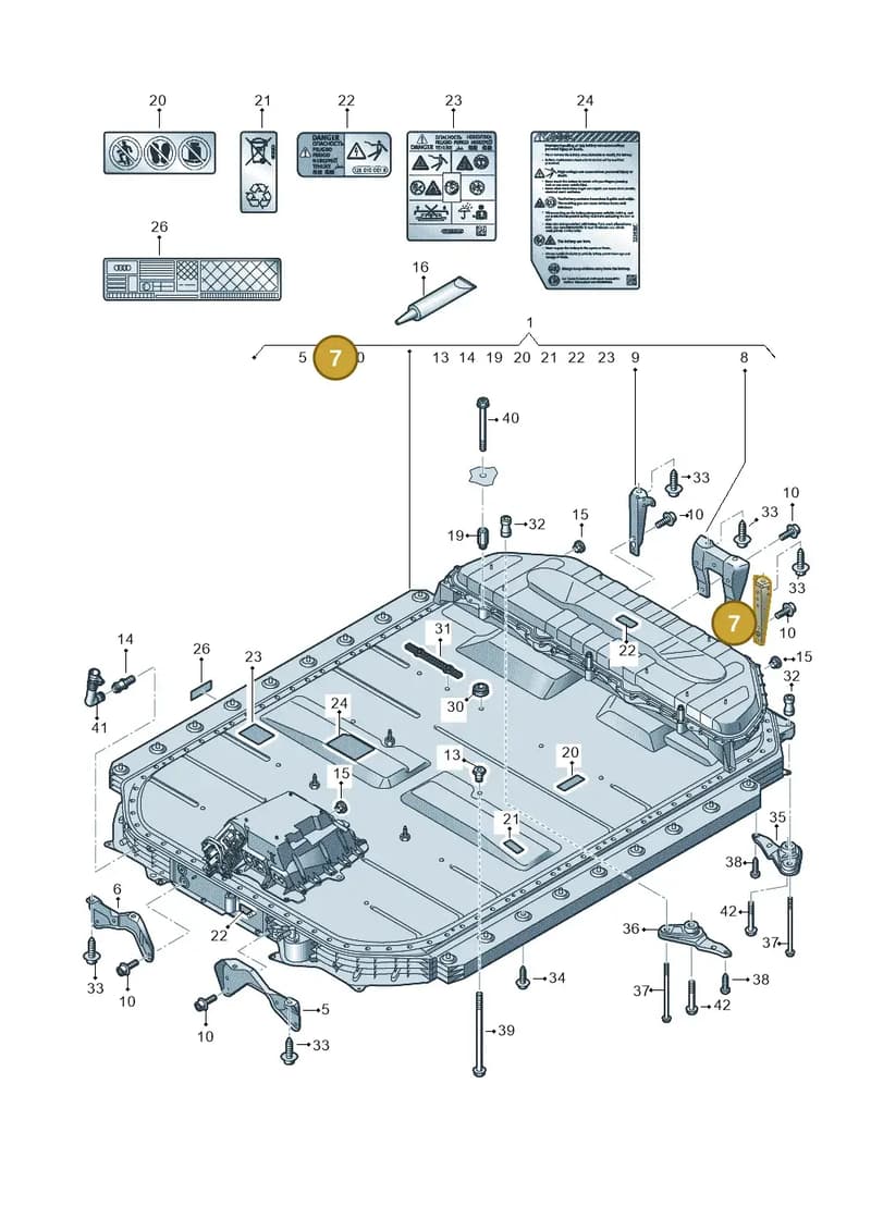 4KE802231B — Audi Q8 e-tron (2018-2025) diagram 586915500, position 7