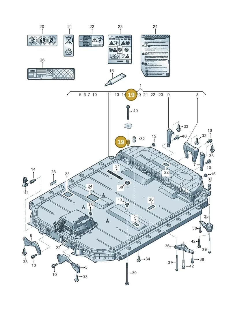 4KE802324 — Audi Q8 e-tron (2018-2025) diagram 586915500, position 19