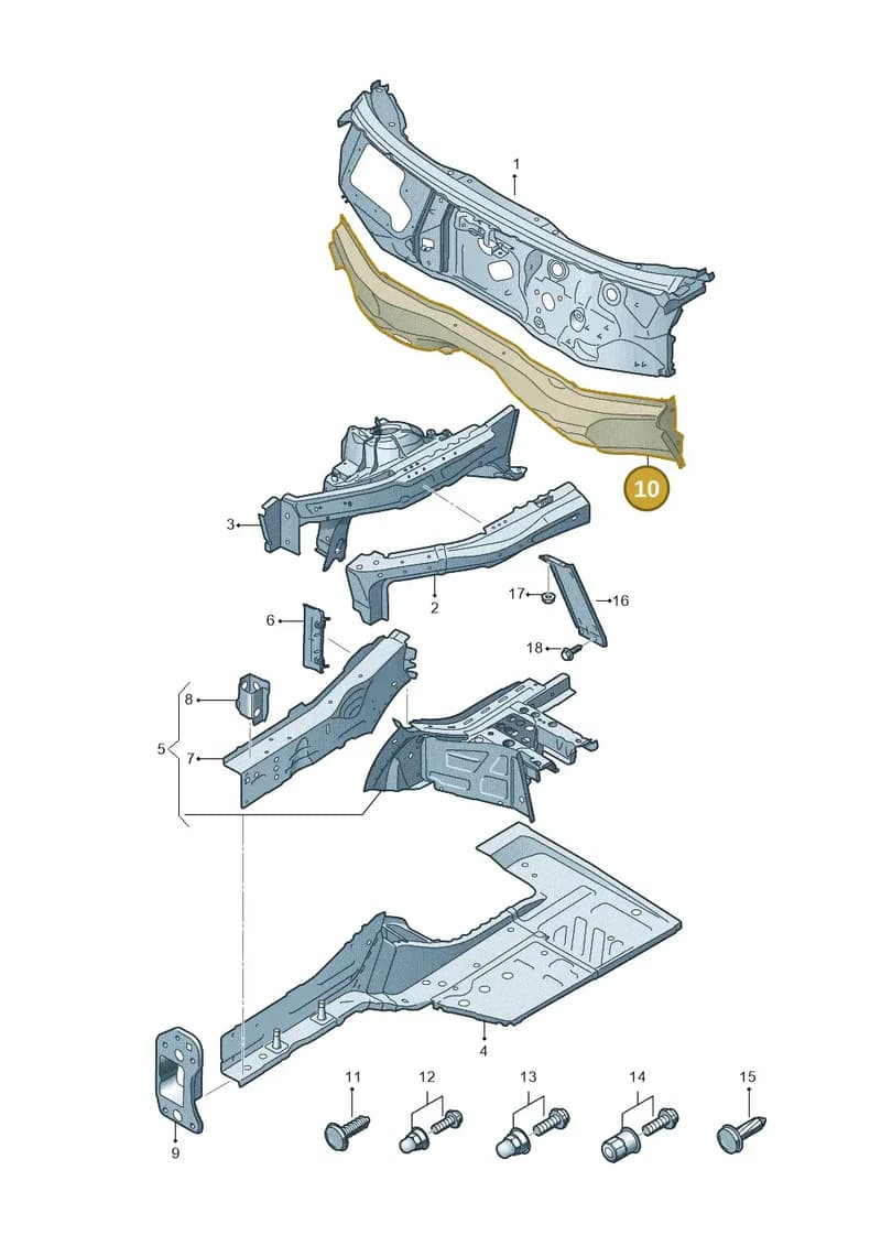 4KE802755A — Audi Q8 e-tron (2018-2025) diagram 586805100, position 10