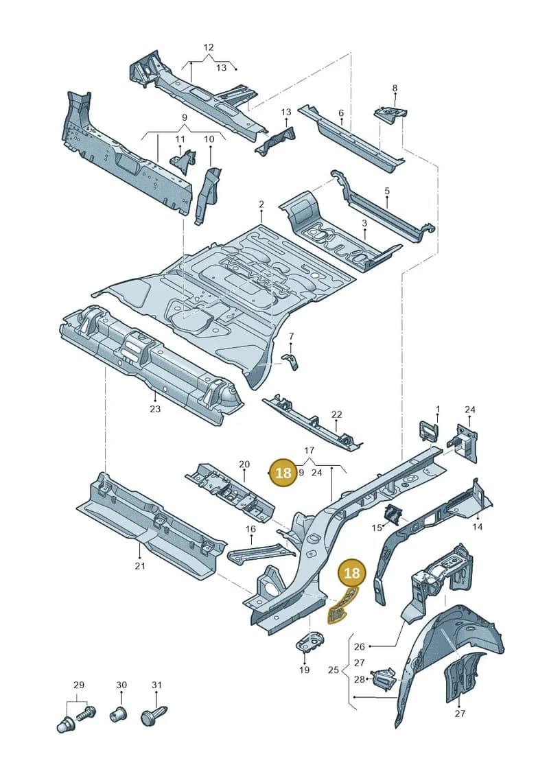 4KE802846 — Audi Q8 e-tron (2018-2025) diagram 586803000, position 18