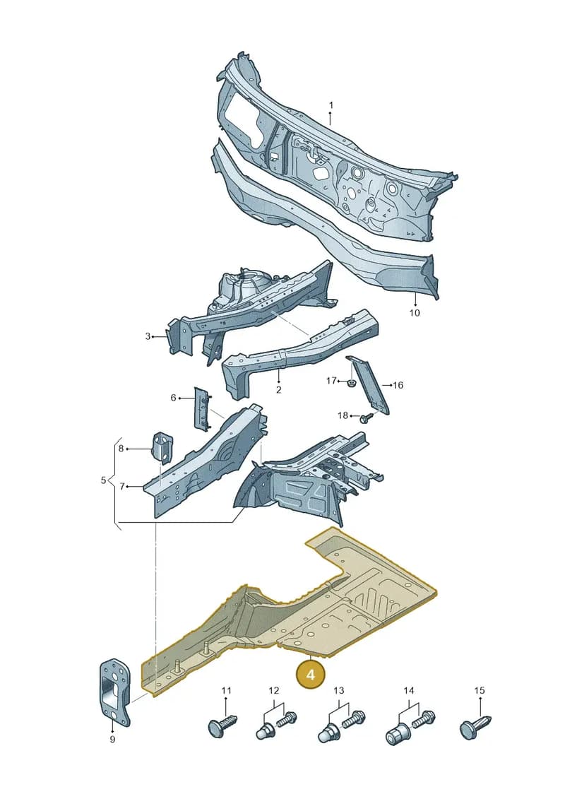 4KE803103A — Audi Q8 e-tron (2018-2025) diagram 586805100, position 4