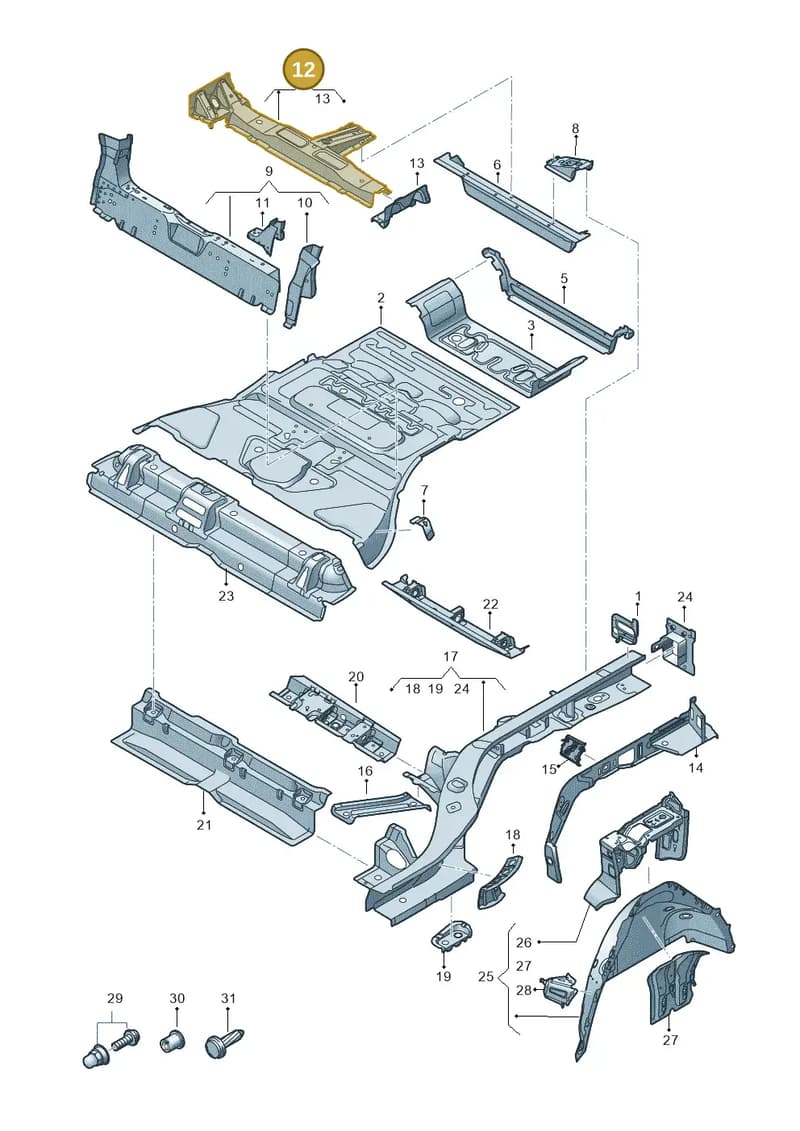 4KE803164 — Audi Q8 e-tron (2018-2025) diagram 586803000, position 12