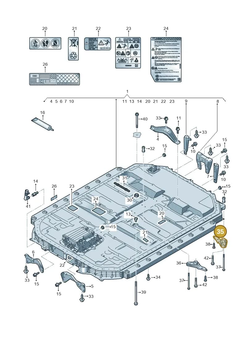 4KE803875A — Audi Q8 e-tron (2018-2025) diagram 586915510, position 35