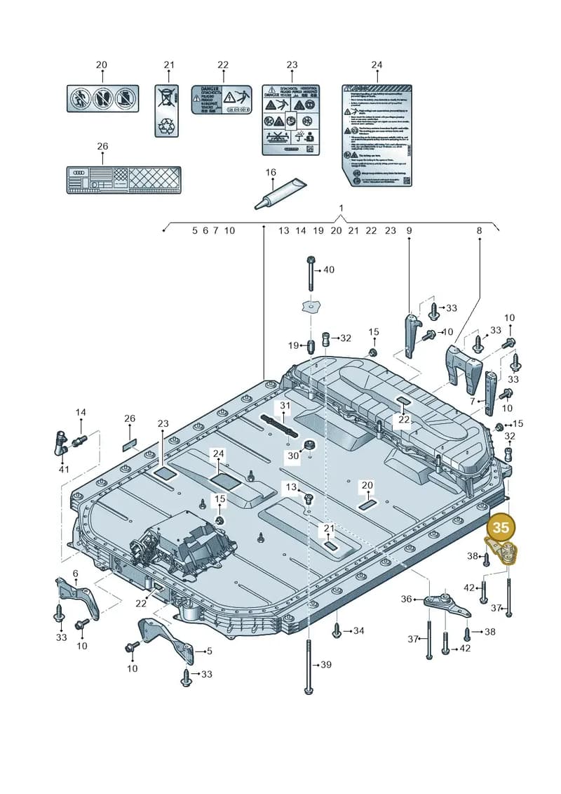 4KE803875A — Audi Q8 e-tron (2018-2025) diagram 586915500, position 35
