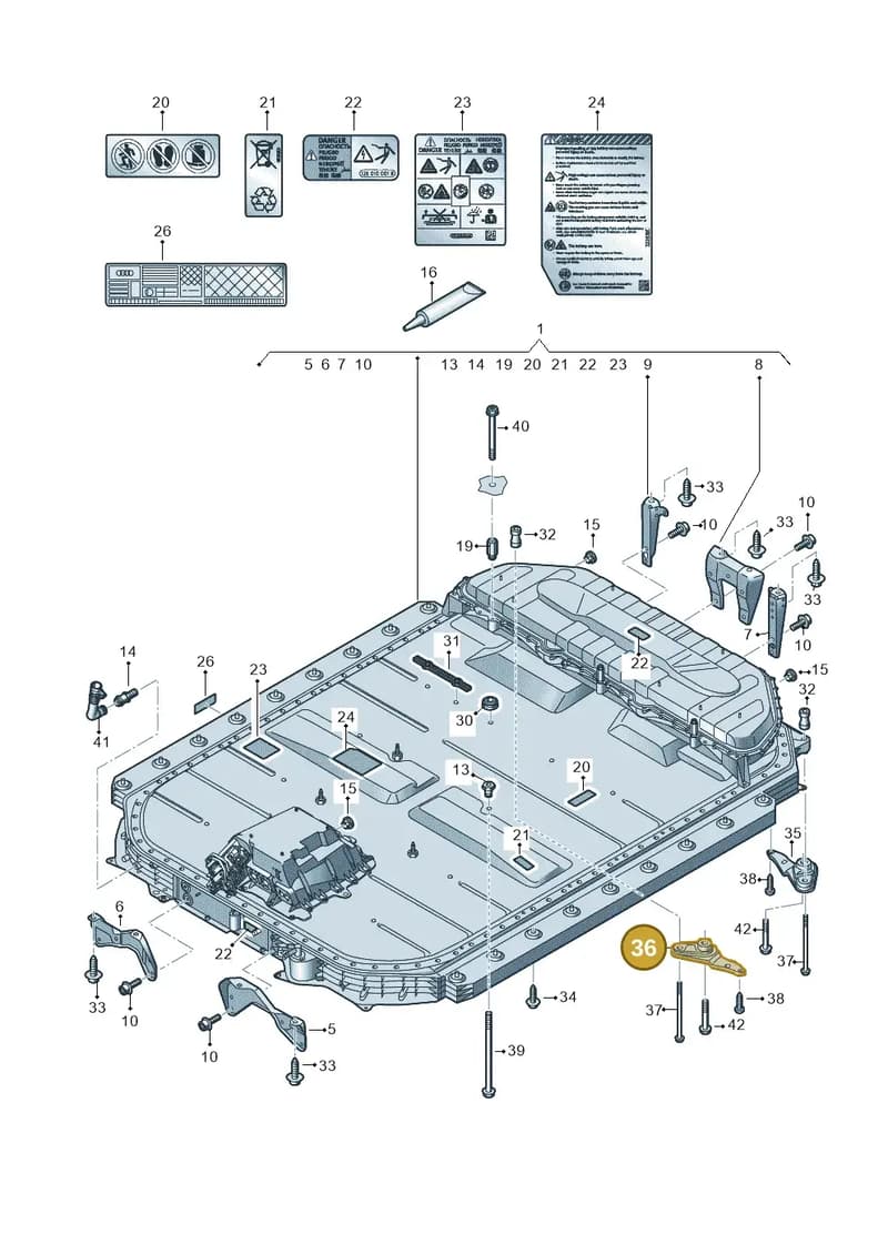 4KE803876A — Audi Q8 e-tron (2018-2025) diagram 586915500, position 36