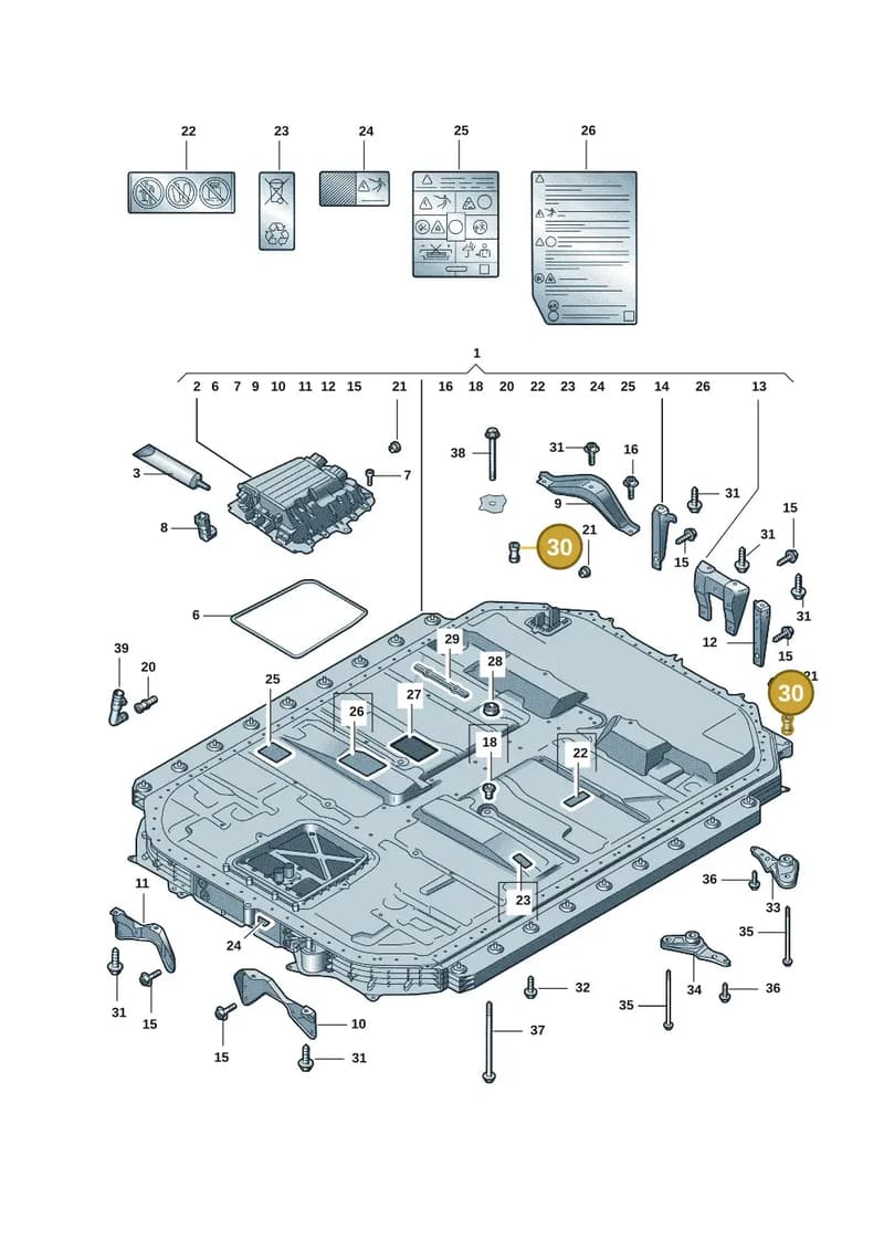 4KE803915A — Audi E-tron (2020-2023) diagram 4kc915520, position 30