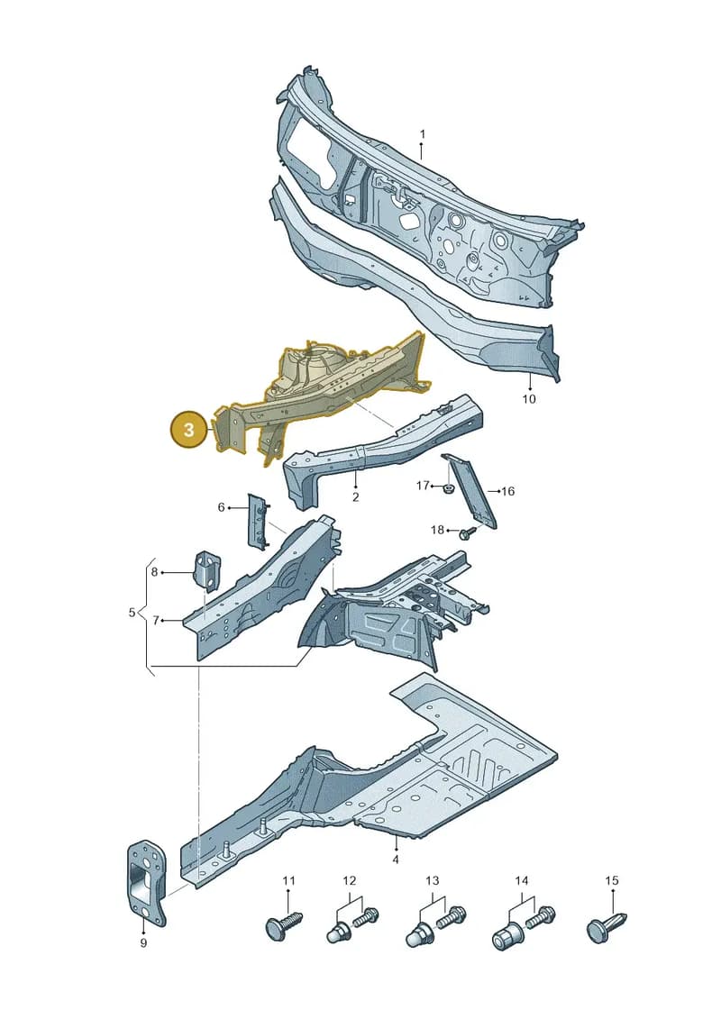 4KE805139A — Audi Q8 e-tron (2018-2025) diagram 586805100, position 3