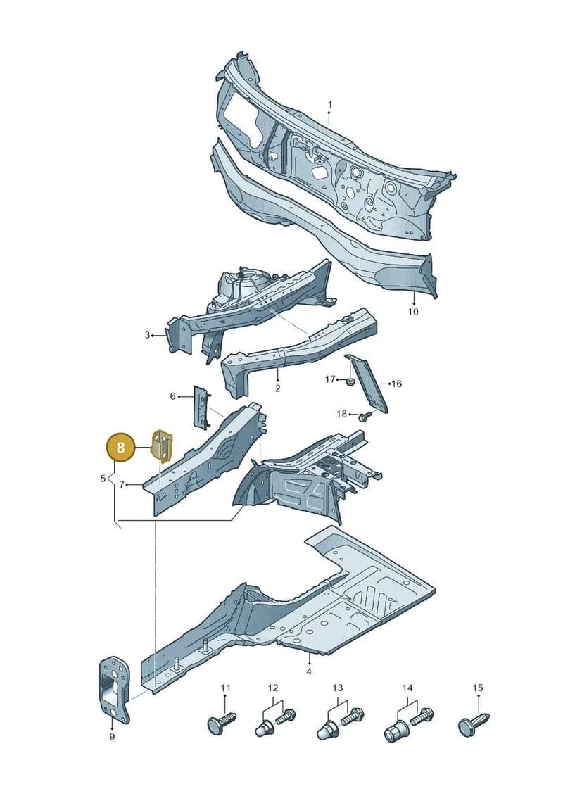 4KE805304 — Audi Q8 e-tron (2018-2025) diagram 586805100, position 8