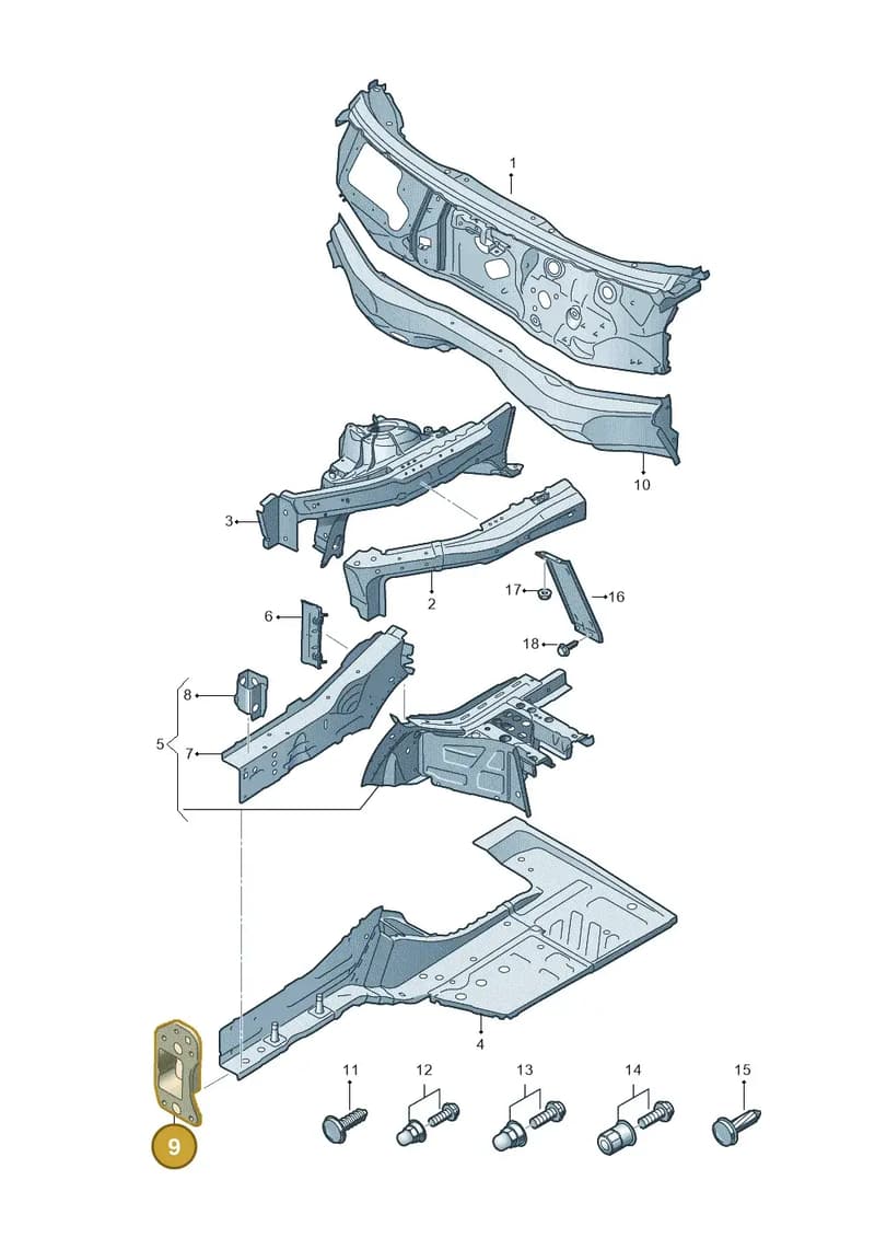 4KE805677 — Audi Q8 e-tron (2018-2025) diagram 586805100, position 9