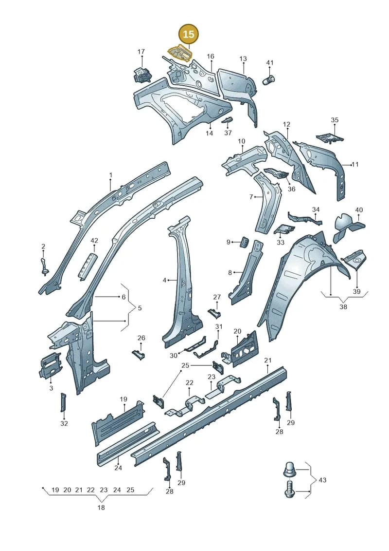 4KE806208 — Audi Q8 e-tron (2018-2025) diagram 586809000, position 15
