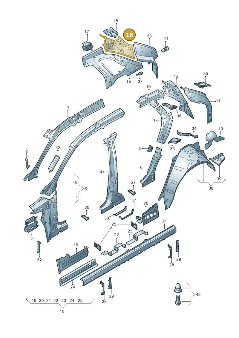 4KE806241B — Audi Q8 e-tron (2018-2025) diagram 586809000, position 16