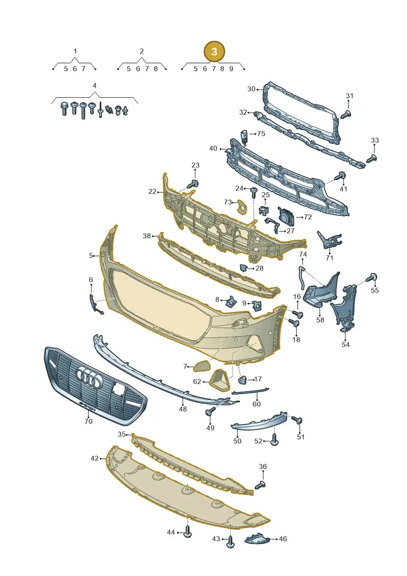 4KE807065BGRU — Audi Q8 e-tron (2018-2025) diagram 586807100, position 3