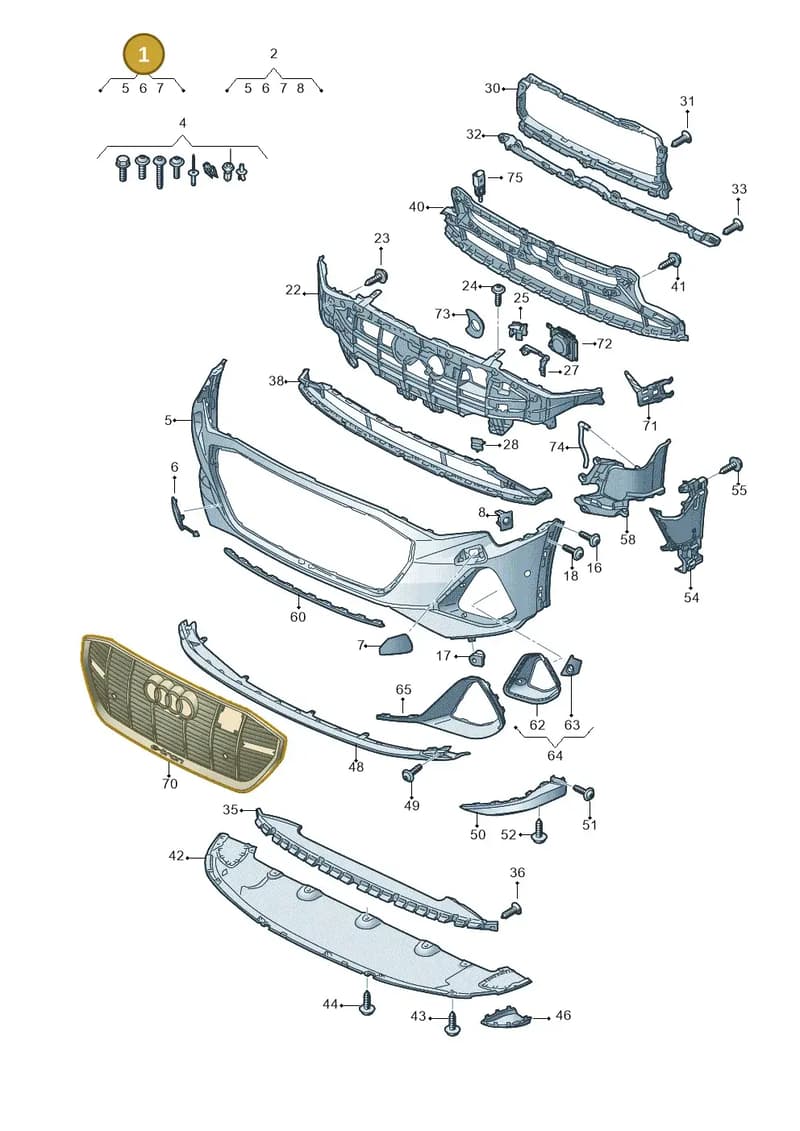 4KE807065CGRU — Audi Q8 e-tron (2018-2025) diagram 586807200, position 1