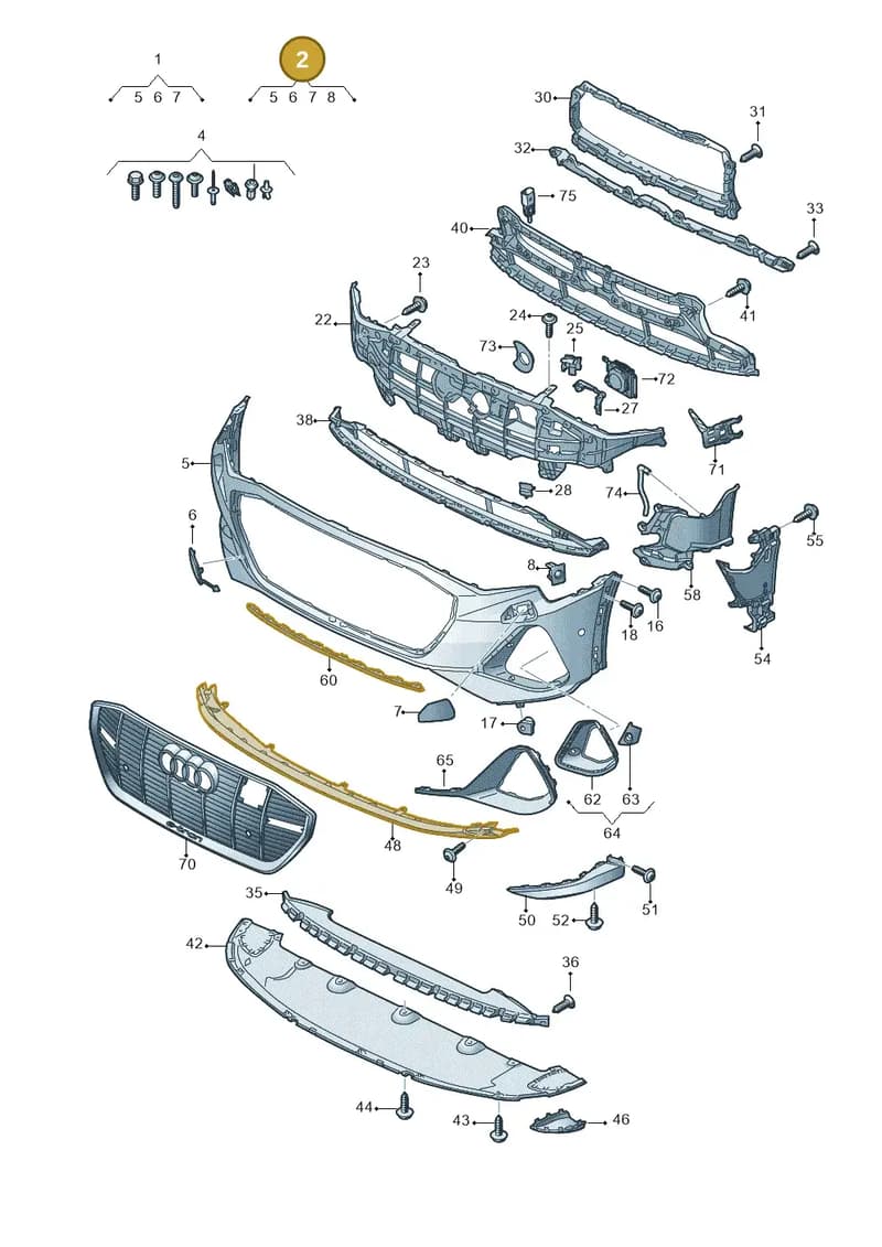 4KE807065DGRU — Audi Q8 e-tron (2018-2025) diagram 586807200, position 2