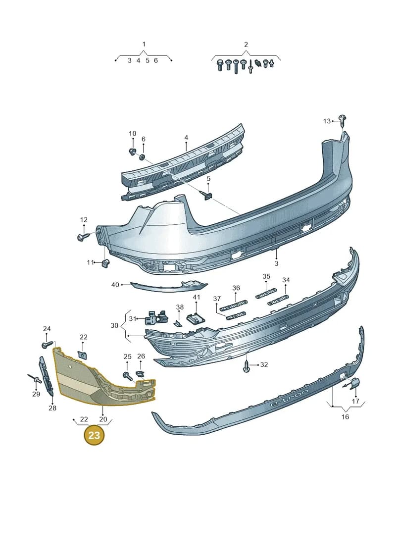 4KE807522LGRU — Audi Q8 e-tron (2018-2025) diagram 586807750, position 23