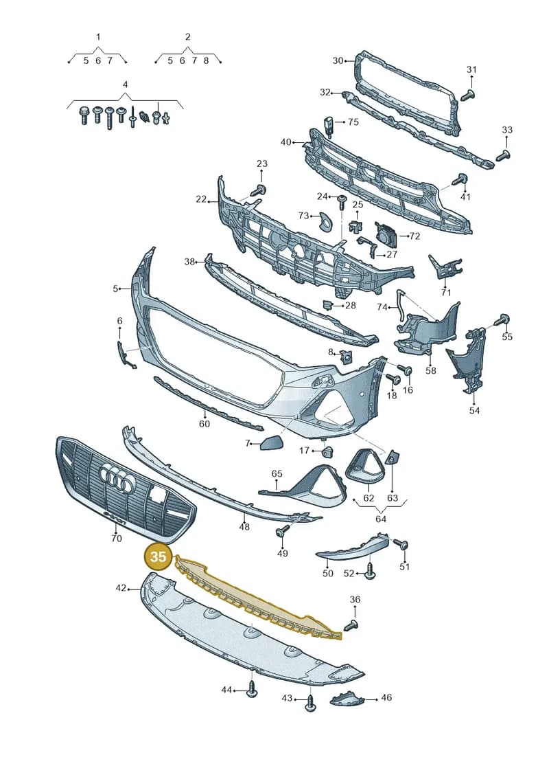 4KE807549C — Audi Q8 e-tron (2018-2025) diagram 586807200, position 35