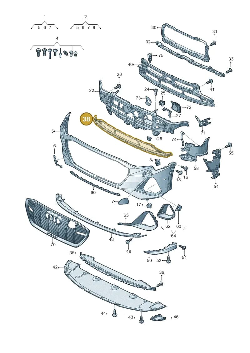 4KE807647A9B9 — Audi Q8 e-tron (2018-2025) diagram 586807200, position 38