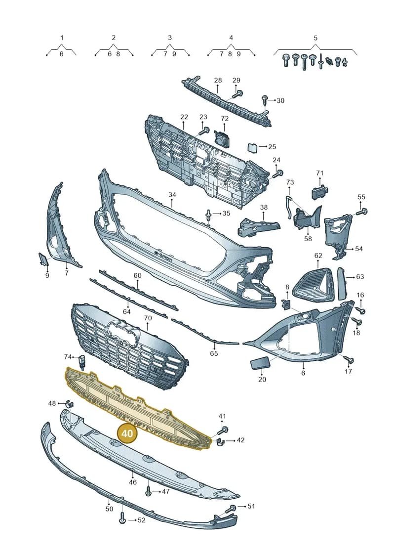 4KE807683B9B9 — Audi Q8 e-tron (2018-2025) diagram 586807250, position 40