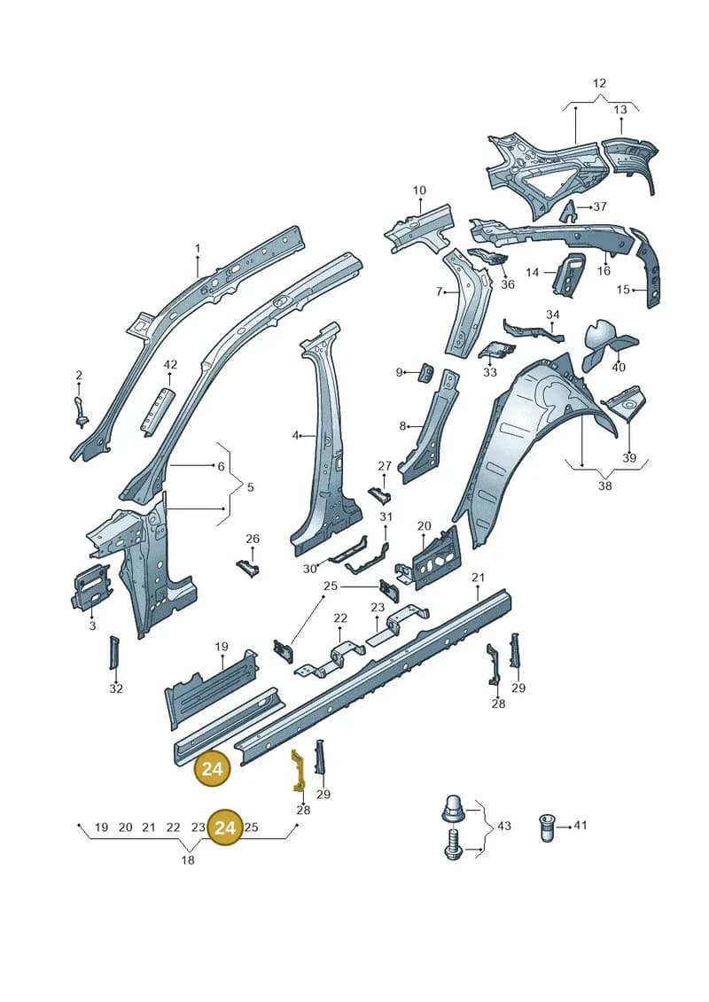 4KE809067 — Audi Q8 e-tron (2018-2025) diagram 586809010, position 24