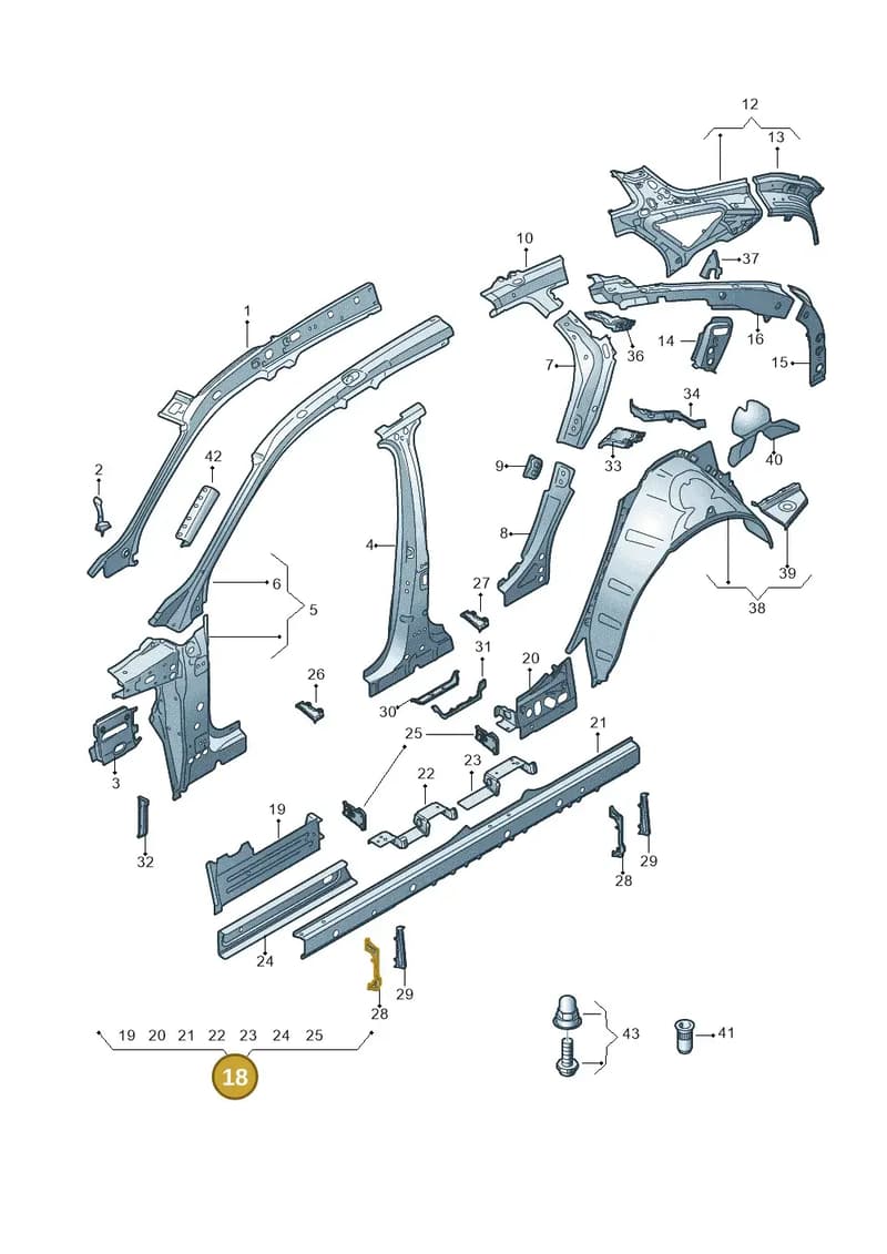 4KE809377 — Audi Q8 e-tron (2018-2025) diagram 586809010, position 18