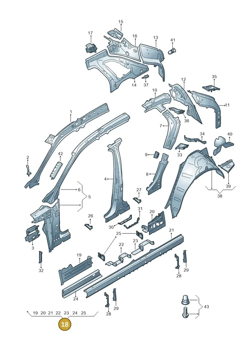 4KE809378 — Audi Q8 e-tron (2018-2025) diagram 586809000, position 18