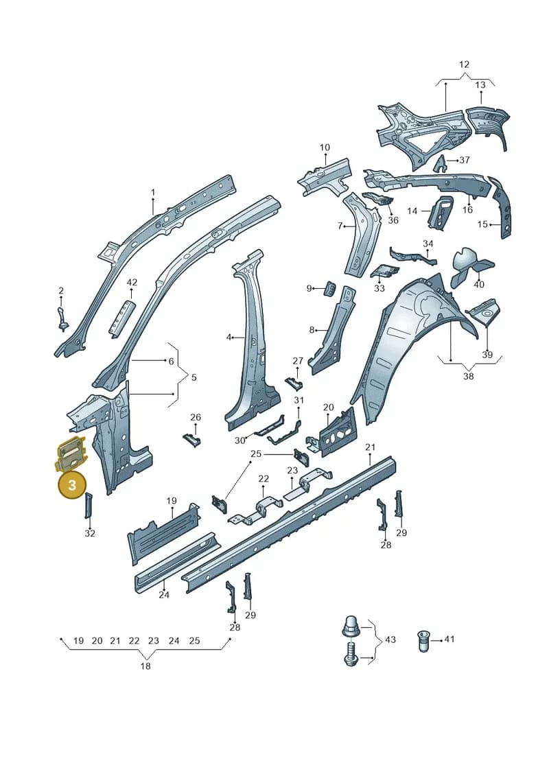 4KE809598 — Audi Q8 e-tron (2018-2025) diagram 586809010, position 3