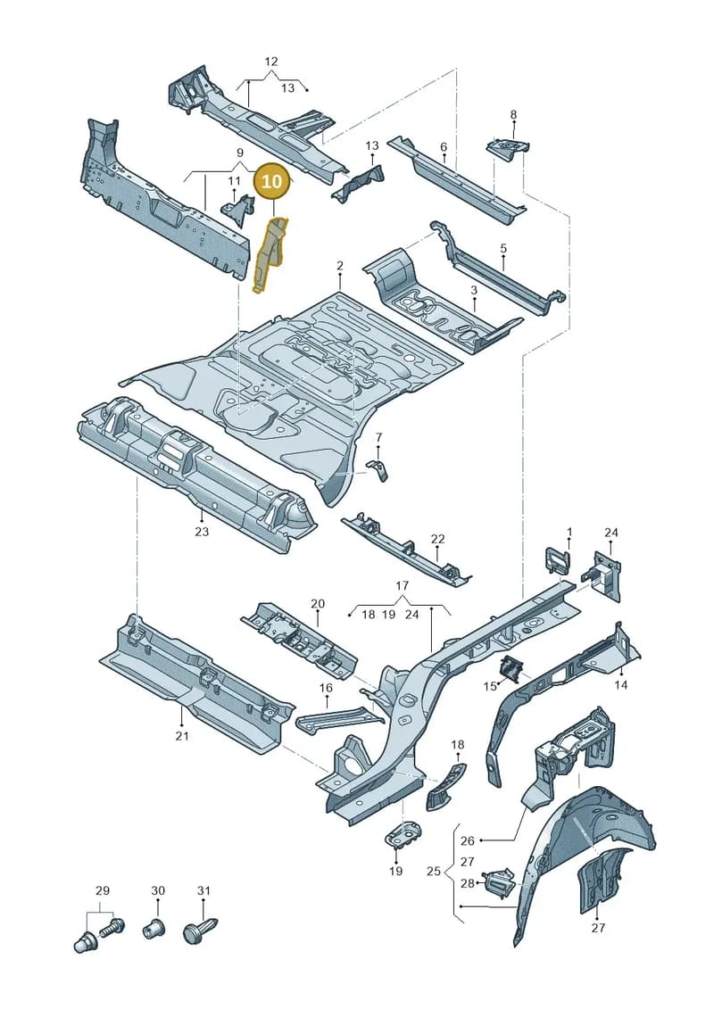 4KE809883 — Audi Q8 e-tron (2018-2025) diagram 586803000, position 10