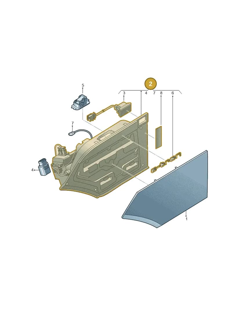 4KE810002C — Audi E-tron (2020-2023) diagram 586821100, position 2