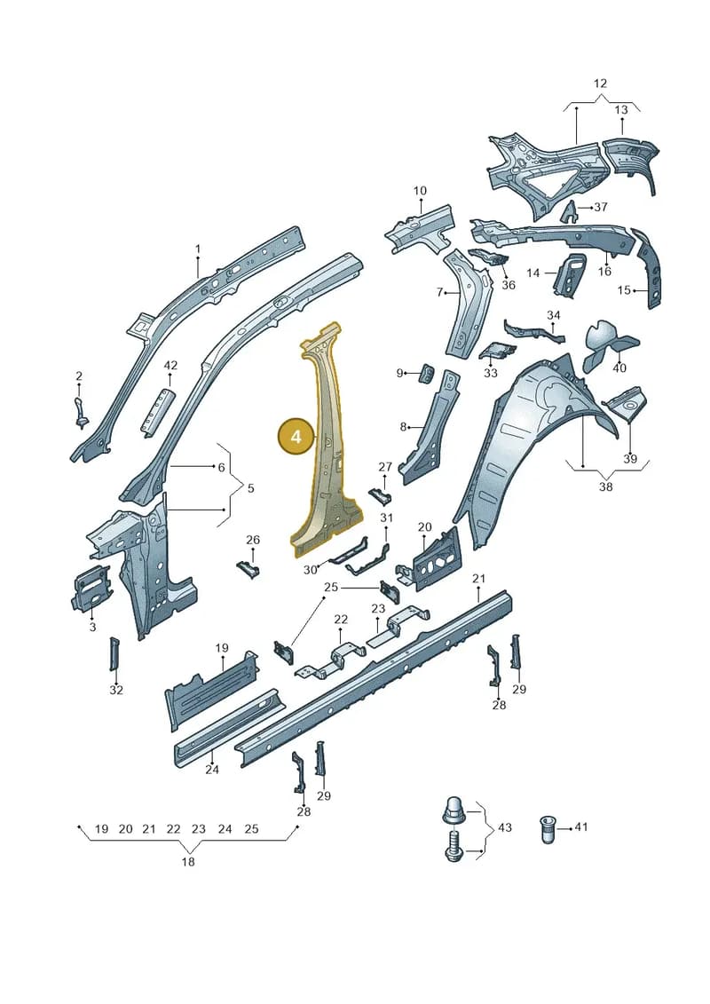 4KE810073 — Audi Q8 e-tron (2018-2025) diagram 586809010, position 4