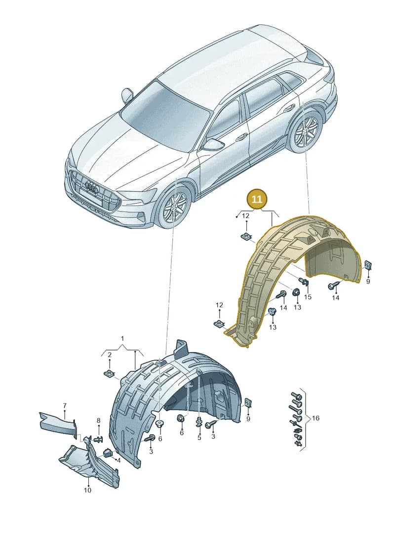 4KE810172C — Audi Q8 e-tron (2018-2025) diagram 586821500, position 11