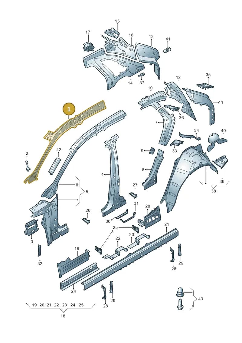 4KE810179 — Audi Q8 e-tron (2018-2025) diagram 586809000, position 1