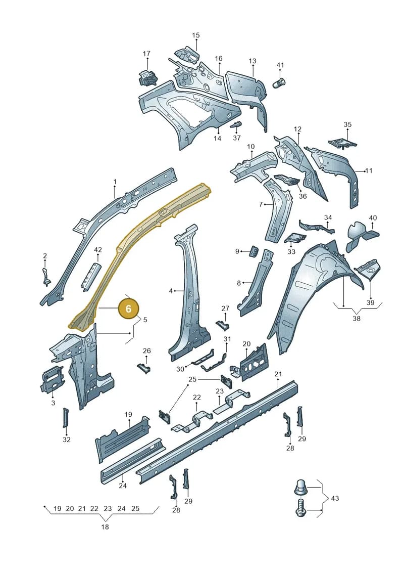 4KE810284 — Audi Q8 e-tron (2018-2025) diagram 586809000, position 6