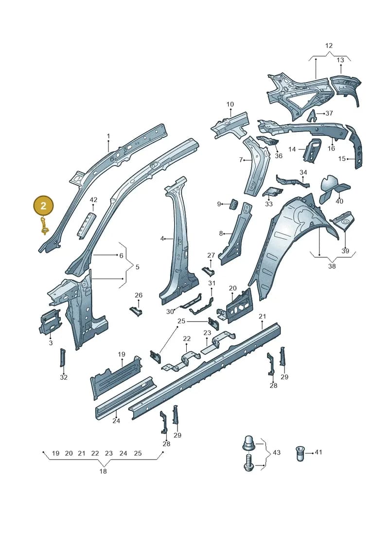 4KE810375 — Audi Q8 e-tron (2018-2025) diagram 586809010, position 2