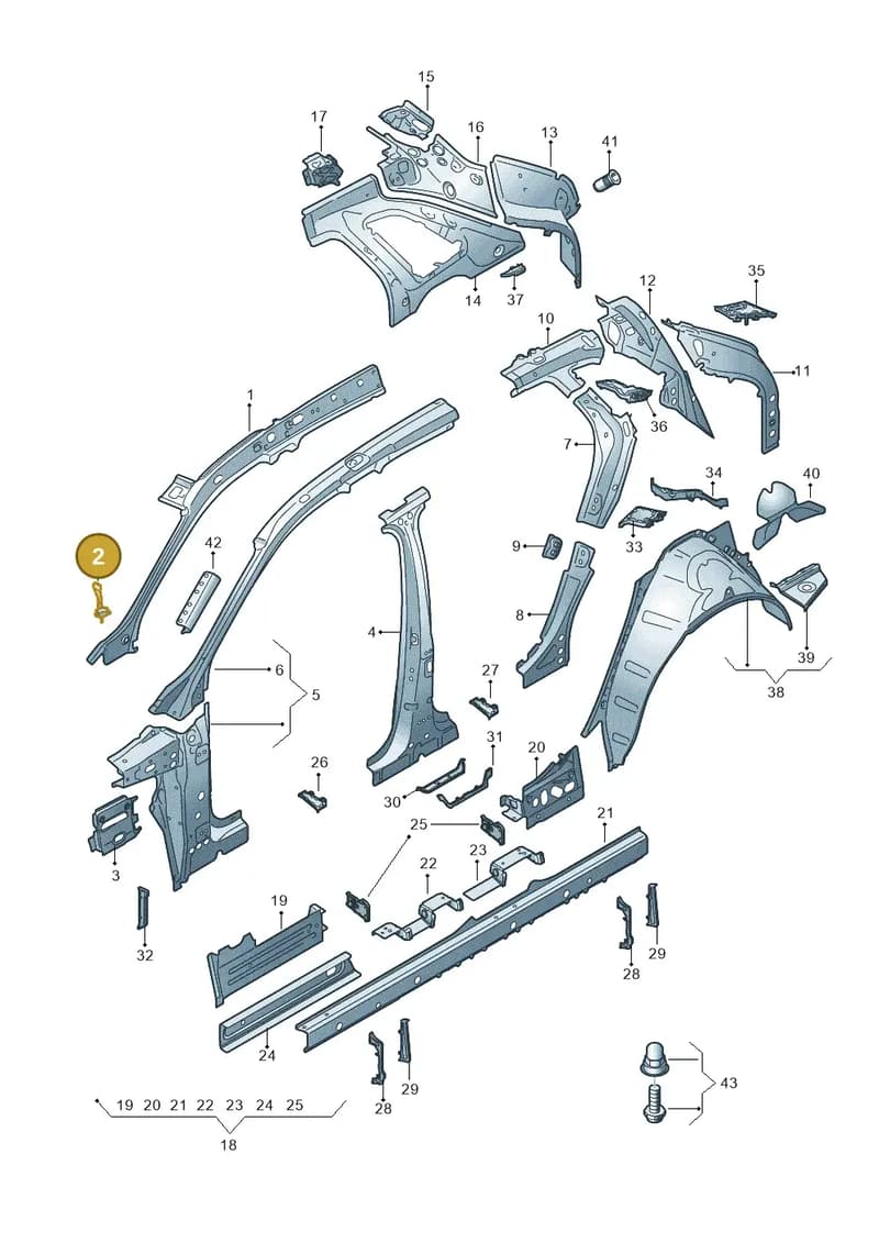 4KE810375 — Audi Q8 e-tron (2018-2025) diagram 586809000, position 2
