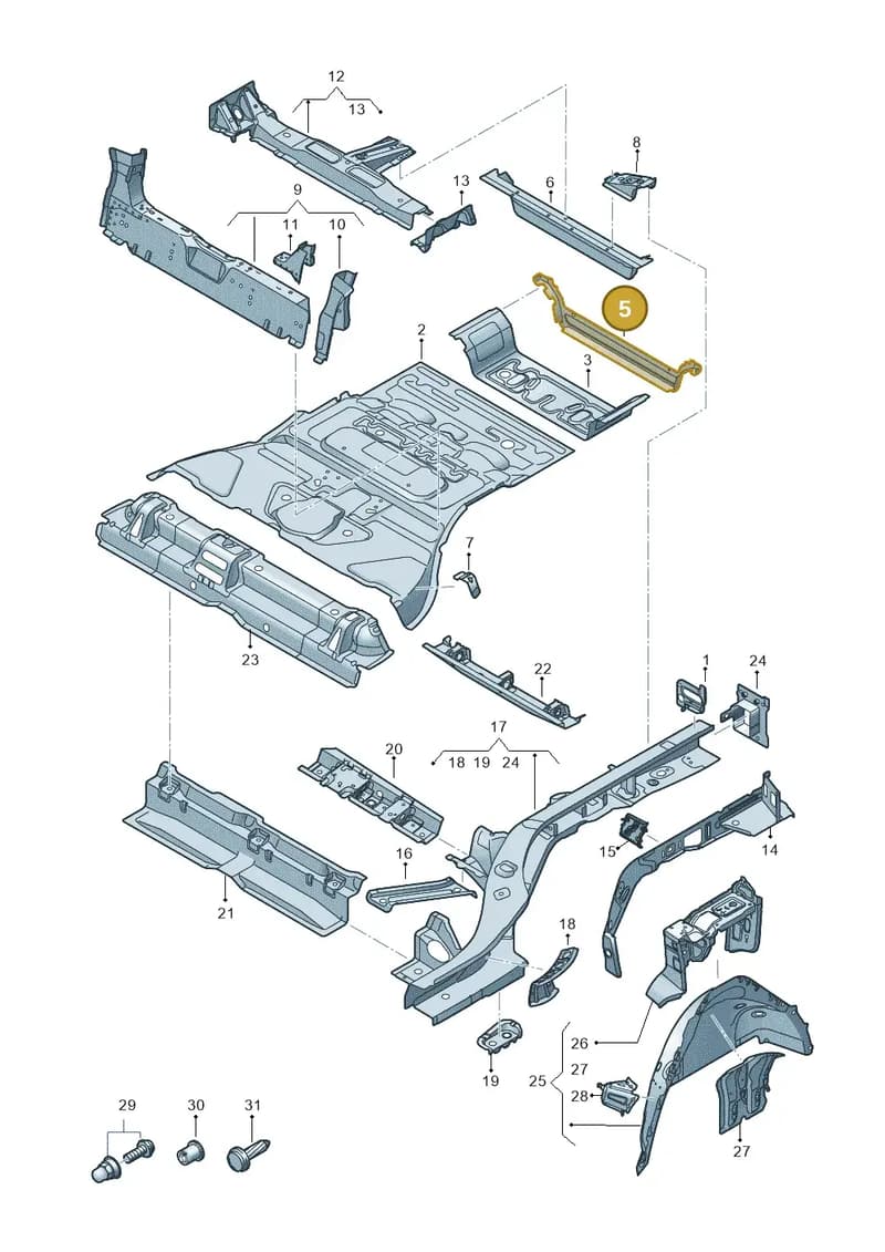 4KE813123 — Audi Q8 e-tron (2018-2025) diagram 586803000, position 5